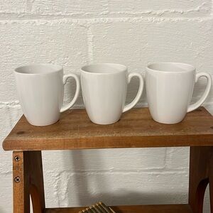 3 Corelle Coordinates Stoneware Winter Frost White Mugs Corning Pure White Mugs